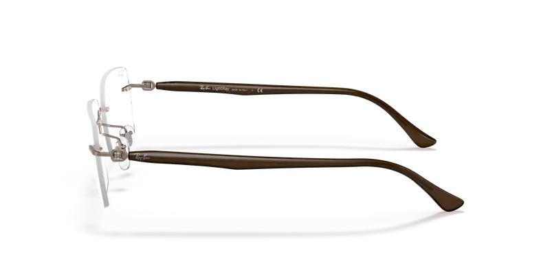 Ray - Ban Unisex RX8767 1227 Montature da vista Titanio Marrone Squadrata miniatura 3