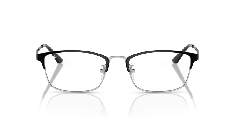 Ray - Ban Unisex RX8772D 1235 Montature da vista Titanio Nero Trasparente Pillow Normale miniatura 2