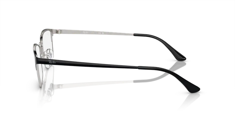 Ray - Ban Unisex RX8772D 1235 Montature da vista Titanio Nero Trasparente Pillow Normale miniatura 3