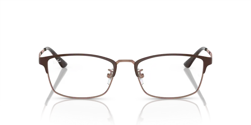 Ray - Ban Unisex RX8772D 1240 Montature da vista Titanio Marrone Trasparente Pillow Normale miniatura 2