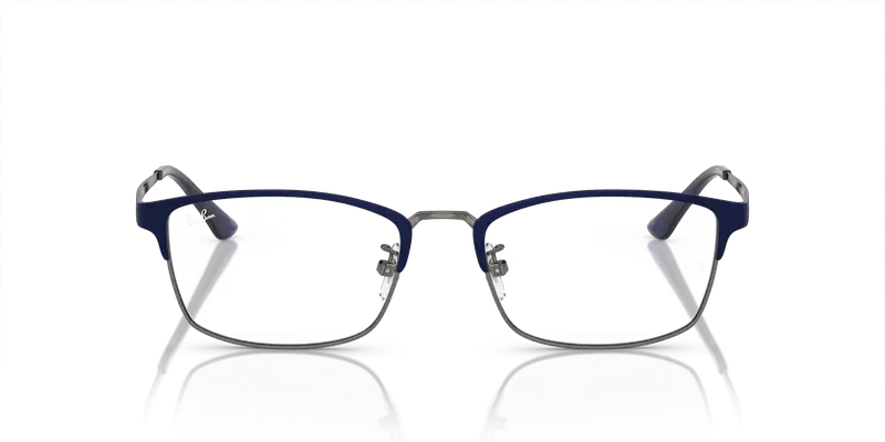 Ray - Ban Unisex RX8772D 1241 Montature da vista Titanio Blu Trasparente Pillow Normale miniatura 2