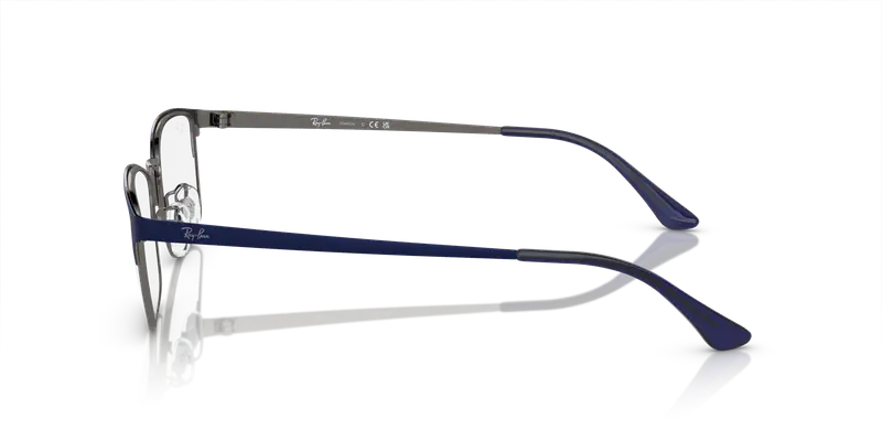 Ray - Ban Unisex RX8772D 1241 Montature da vista Titanio Blu Trasparente Pillow Normale miniatura 3