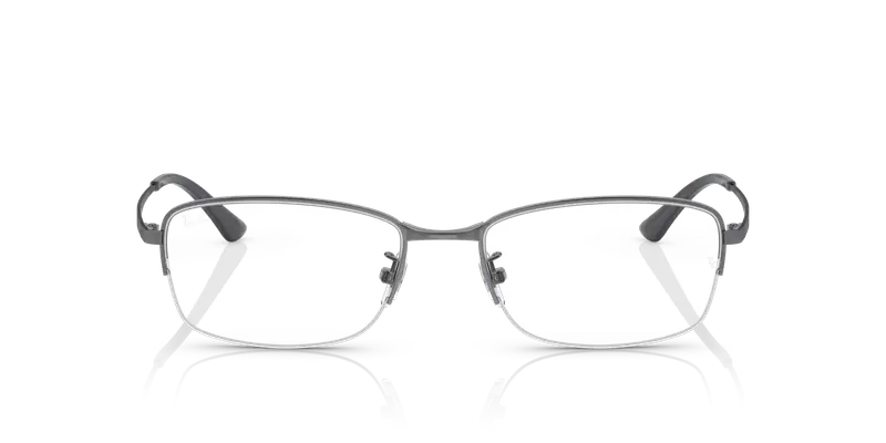 Ray - Ban Unisex RX8774D 1047 Montature da vista Titanio Grigio Trasparente Squadrata Normale miniatura 2