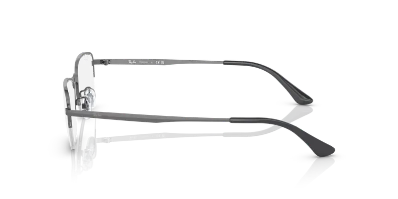 Ray - Ban Unisex RX8774D 1047 Montature da vista Titanio Grigio Trasparente Squadrata Normale miniatura 3