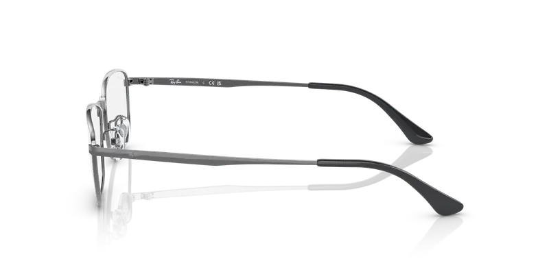 Ray - Ban Unisex RX8775D 1047 Montature da vista Titanio Grigio Trasparente Squadrata Normale miniatura 3