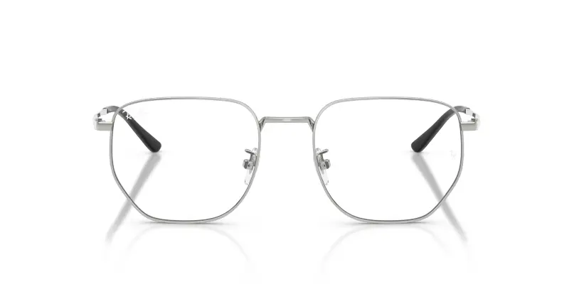 Unisex RX8776D 1002 Montature da vista Titanio Argento Trasparente Geometrica Normale miniatura 3