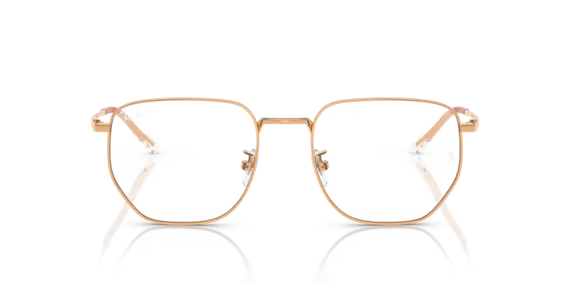 Ray - Ban Unisex RX8776D 1248 Montature da vista Titanio Oro Trasparente Geometrica Normale miniatura 2