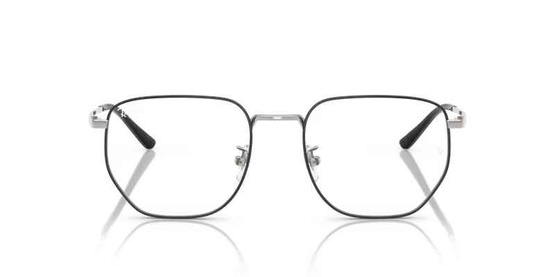 Ray - Ban Unisex RX8776D 1249 Montature da vista Titanio Nero Trasparente Geometrica Normale miniatura 2