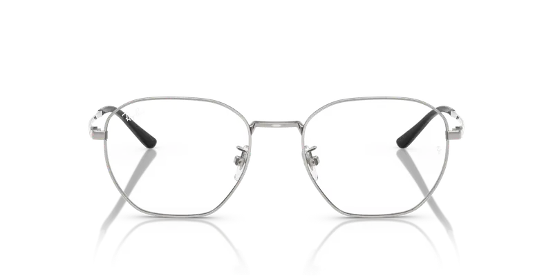 Ray - Ban Unisex RX8777D 1002 Montature da vista Titanio Argento Trasparente Geometrica Normale miniatura 2