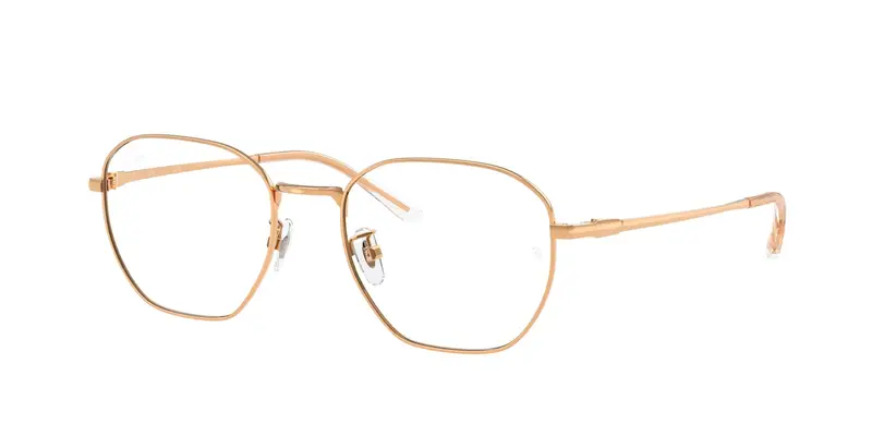 Ray - Ban Unisex RX8777D 1248 Montature da vista Titanio Oro Trasparente Geometrica Normale