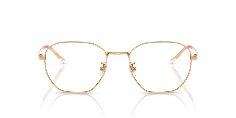 Ray - Ban Unisex RX8777D 1248 Montature da vista Titanio Oro Trasparente Geometrica Normale miniatura 2