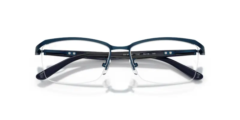 Unisex RX8779D 1242 Montature da vista Titanio Blu Trasparente Pillow Normale miniatura 2