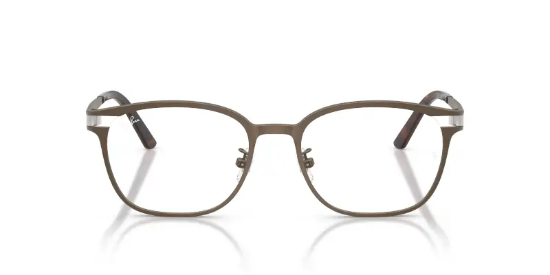 Unisex RX8780D 1020 Montature da vista Titanio Marrone Trasparente Squadrata Normale miniatura 3