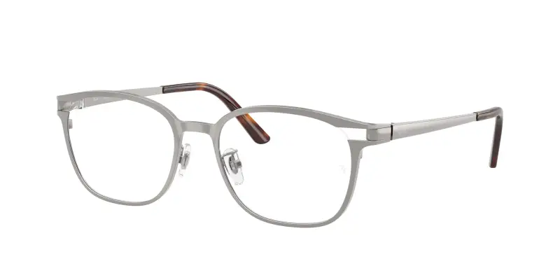 Unisex RX8780D 1047 Montature da vista Titanio Grigio Trasparente Squadrata Normale