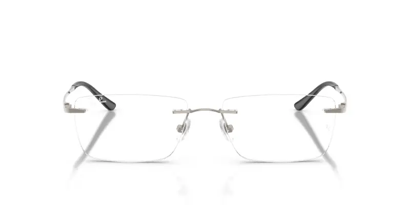 Unisex RX8781D 1000 Montature da vista Titanio Grigio Trasparente Squadrata Normale miniatura 3