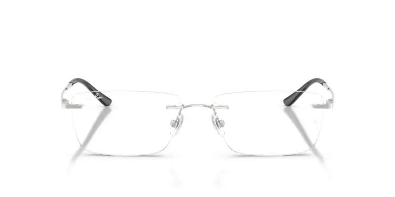 Unisex RX8781D 1002 Montature da vista Titanio Argento Trasparente Squadrata Normale miniatura 3