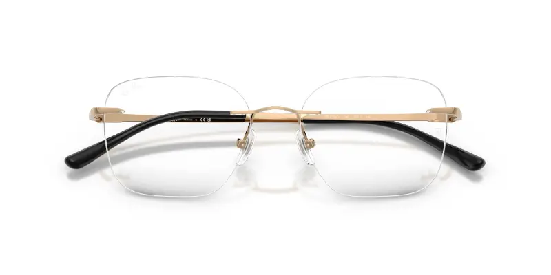 Unisex RX8783D 1248 Montature da vista Titanio Oro Trasparente Squadrata Normale miniatura 2