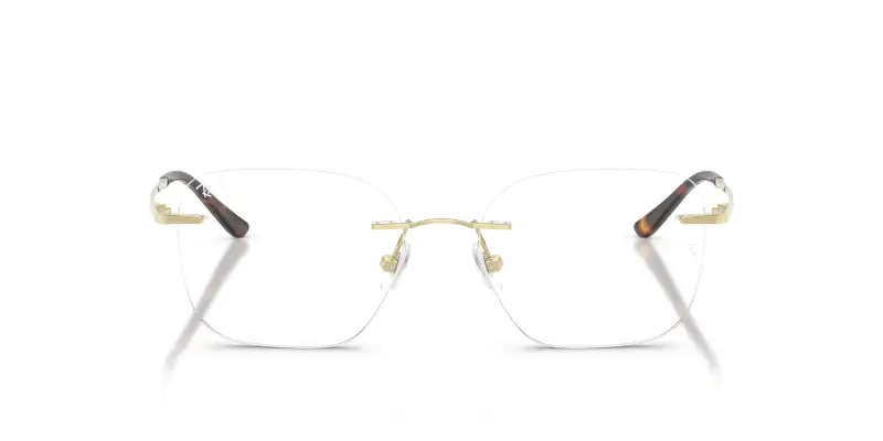 Unisex RX8783D 1251 Montature da vista Titanio Oro Trasparente Squadrata Normale miniatura 3