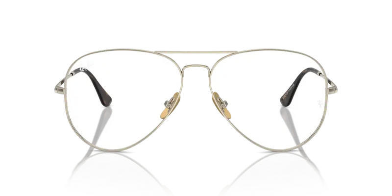 Ray - Ban Unisex RX8789 AVIATOR TITANIUM 1246 Montature da vista Titanio Oro Trasparente Pilot Normale miniatura 2