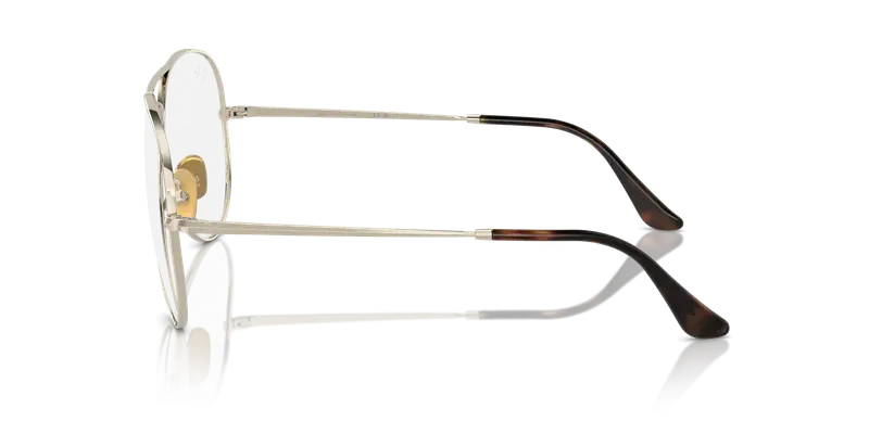 Ray - Ban Unisex RX8789 AVIATOR TITANIUM 1246 Montature da vista Titanio Oro Trasparente Pilot Normale miniatura 3