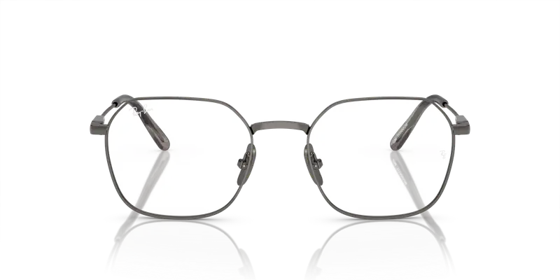 Ray - Ban Unisex RX8794 JIM TITANIUM 1000 Montature da vista Titanio Grigio Trasparente Geometrica Normale miniatura 2