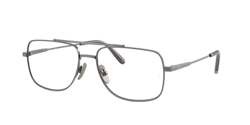 Ray - Ban Unisex RX8797 WILLIAM TITANIUM 1000 Montature da vista Titanio Grigio Trasparente Squadrata Normale