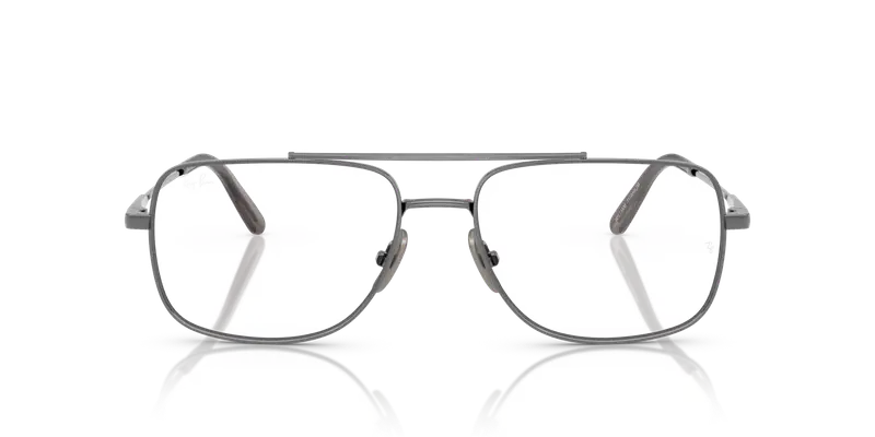 Ray - Ban Unisex RX8797 WILLIAM TITANIUM 1000 Montature da vista Titanio Grigio Trasparente Squadrata Normale miniatura 2