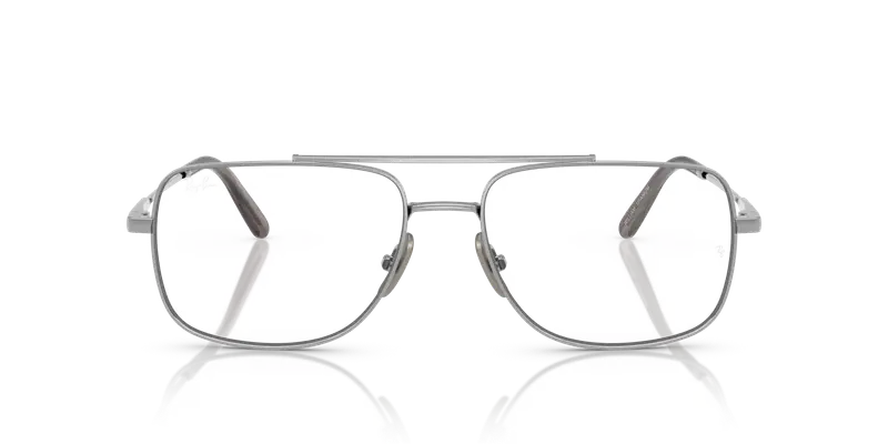 Ray - Ban Unisex RX8797 WILLIAM TITANIUM 1002 Montature da vista Titanio Argento Trasparente Squadrata Normale miniatura 2