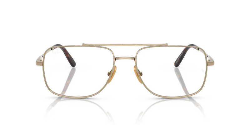 Ray - Ban Unisex RX8797 WILLIAM TITANIUM 1246 Montature da vista Titanio Oro Trasparente Squadrata Normale miniatura 2