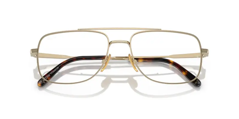 Unisex RX8797 WILLIAM TITANIUM 1246 Montature da vista Titanio Oro Trasparente Squadrata Normale miniatura 2