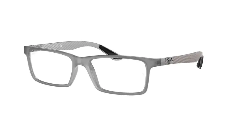 Ray - Ban Unisex RX8901  5244 Montature da vista Iniettato Grigio Trasparente Squadrata Normale