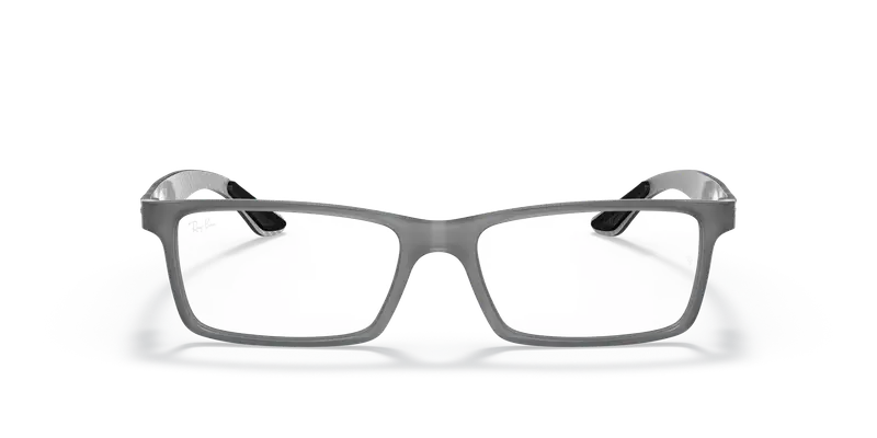 Ray - Ban Unisex RX8901 5244 Montature da vista Iniettato Grigio Trasparente Squadrata Normale miniatura 2