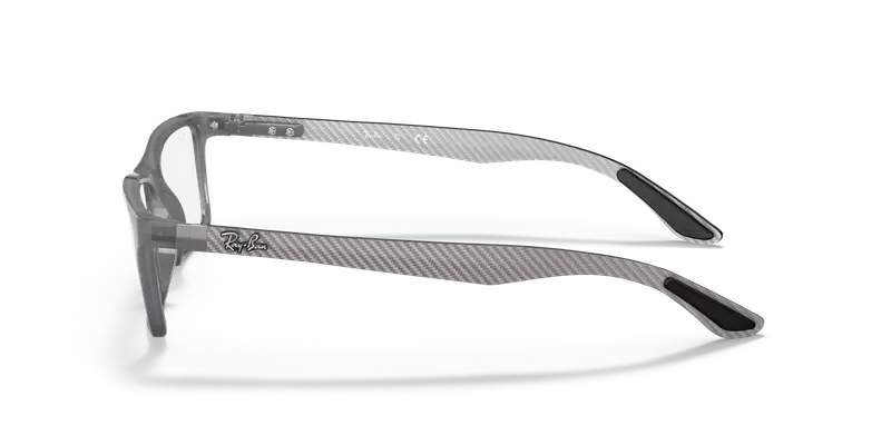 Ray - Ban Unisex RX8901 5244 Montature da vista Iniettato Grigio Trasparente Squadrata Normale miniatura 3