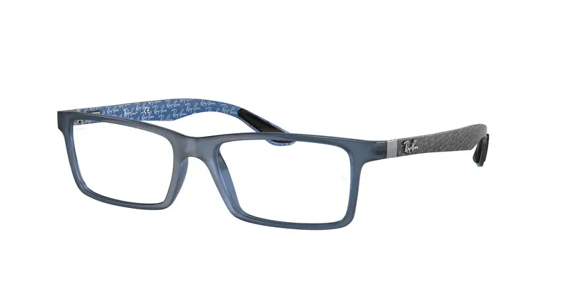 Ray - Ban Unisex RX8901  5262 Montature da vista Iniettato Blu Trasparente Squadrata Normale