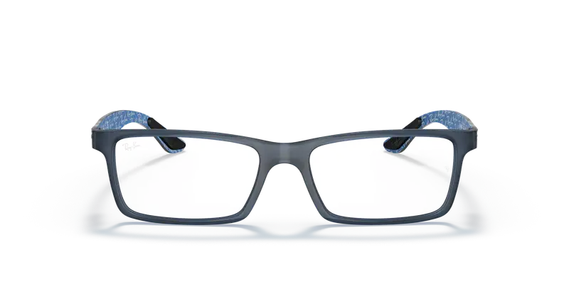 Ray - Ban Unisex RX8901 5262 Montature da vista Iniettato Blu Trasparente Squadrata Normale miniatura 2