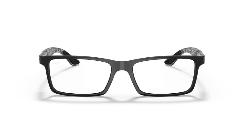 Ray - Ban Unisex RX8901 5263 Montature da vista Iniettato Nero Trasparente Squadrata Normale miniatura 2