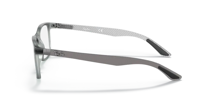 Ray - Ban Unisex RX8903 5244 Montature da vista Iniettato Grigio Trasparente Squadrata Normale miniatura 3