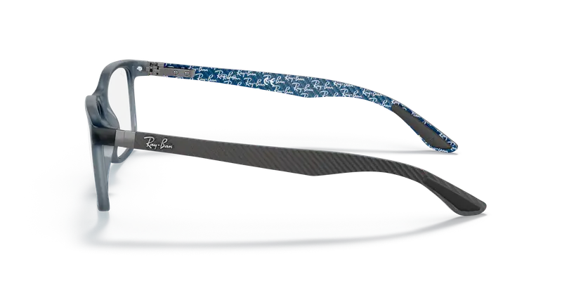 Ray - Ban Unisex RX8903 5262 Montature da vista Iniettato Blu Trasparente Squadrata Normale miniatura 3