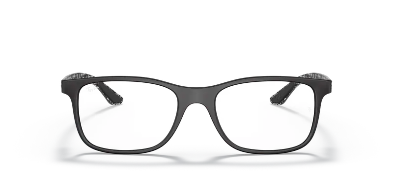 Ray - Ban Unisex RX8903 5263 Montature da vista Iniettato Nero Trasparente Squadrata Normale miniatura 2