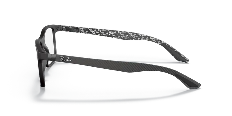 Ray - Ban Unisex RX8903 5263 Montature da vista Iniettato Nero Trasparente Squadrata Normale miniatura 3