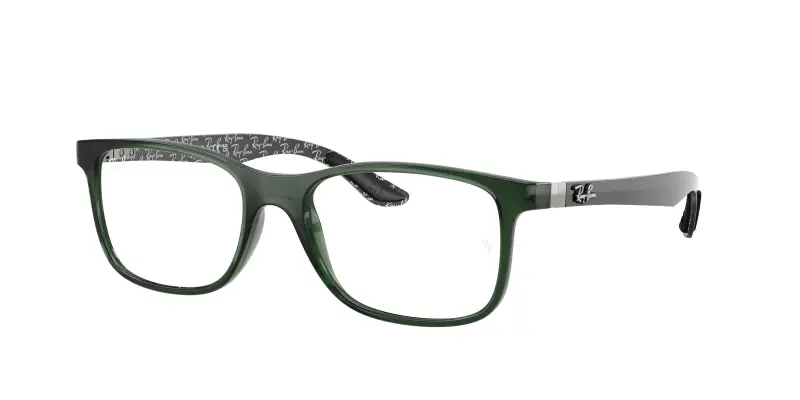 Unisex RX8903 8465 Montature da vista Iniettato Verde Trasparente Squadrata Normale