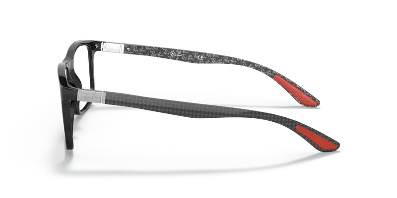 Ray - Ban Unisex RX8908 2000 Montature da vista Nylon Nero Trasparente Squadrata Normale miniatura 3