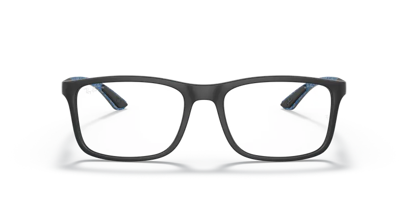 Ray - Ban Unisex RX8908 5196 Montature da vista Nylon Nero Trasparente Squadrata Normale miniatura 2