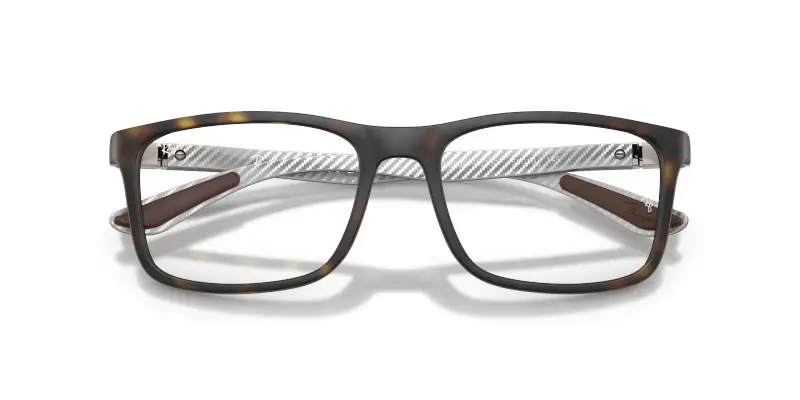 Unisex RX8908 5200 Montature da vista Nylon Tartaruga Trasparente Squadrata Normale miniatura 2