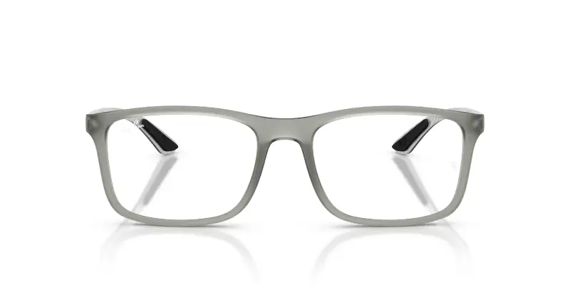 Unisex RX8908 5244 Montature da vista Nylon Grigio Trasparente Squadrata Normale miniatura 3