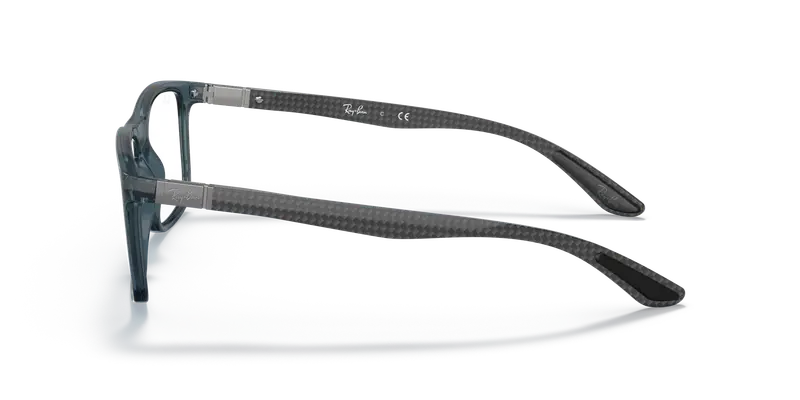 Ray - Ban Unisex RX8908 5719 Montature da vista Nylon Blu Trasparente Squadrata Normale miniatura 3