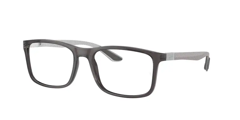 Ray - Ban Unisex RX8908  8061 Montature da vista Nylon Grigio Trasparente Squadrata Normale