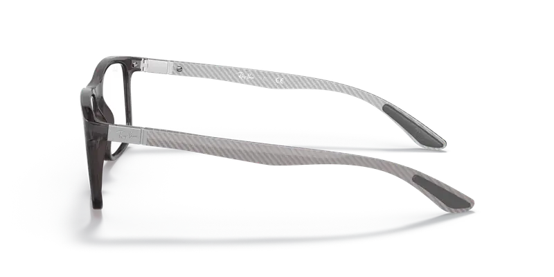 Ray - Ban Unisex RX8908 8061 Montature da vista Nylon Grigio Trasparente Squadrata Normale miniatura 3