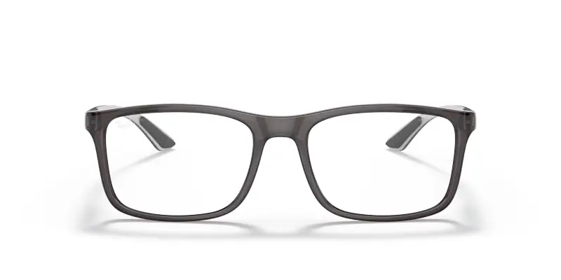 Unisex RX8908 8061 Montature da vista Nylon Grigio Trasparente Squadrata Normale miniatura 3