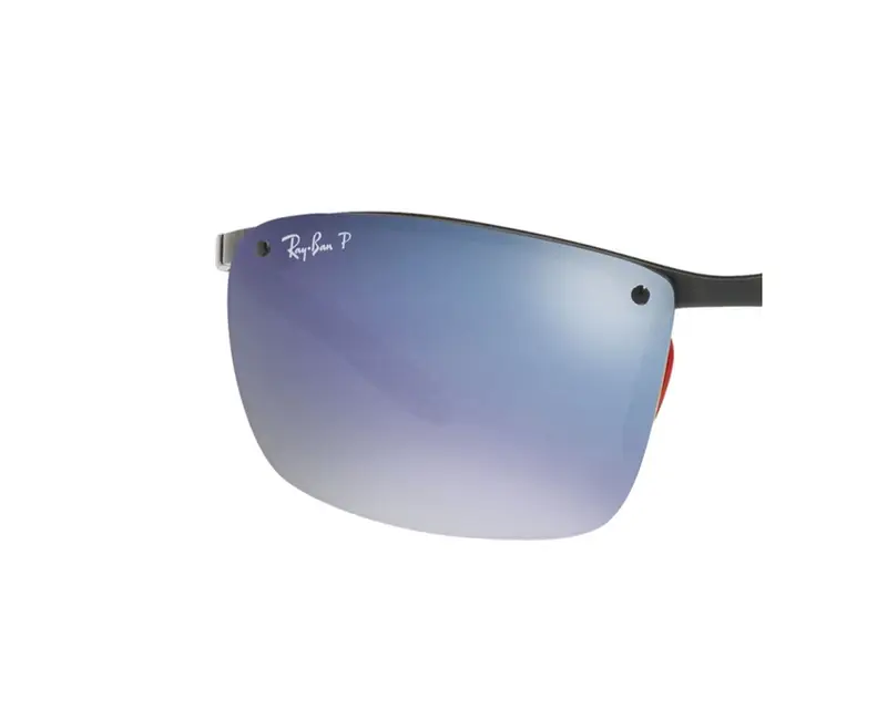 Ray - Ban Uomo Coppia di Lenti di ricambio Ray-Ban RB8305M FERRARI Lenti di ricambio Carbonio  Grigio/blu Squadrata Polarizzata Specchiato